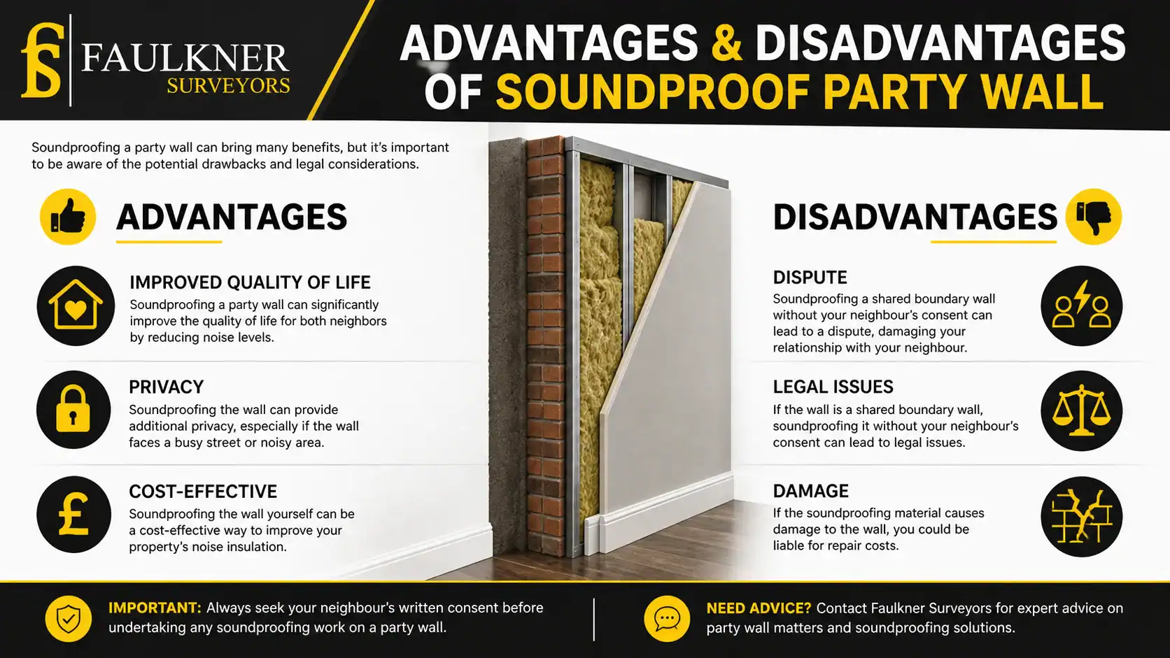 Can you soundproof a Party wall? 2 Advantages and Disadvantages of Soundproof Party Wall Windsor